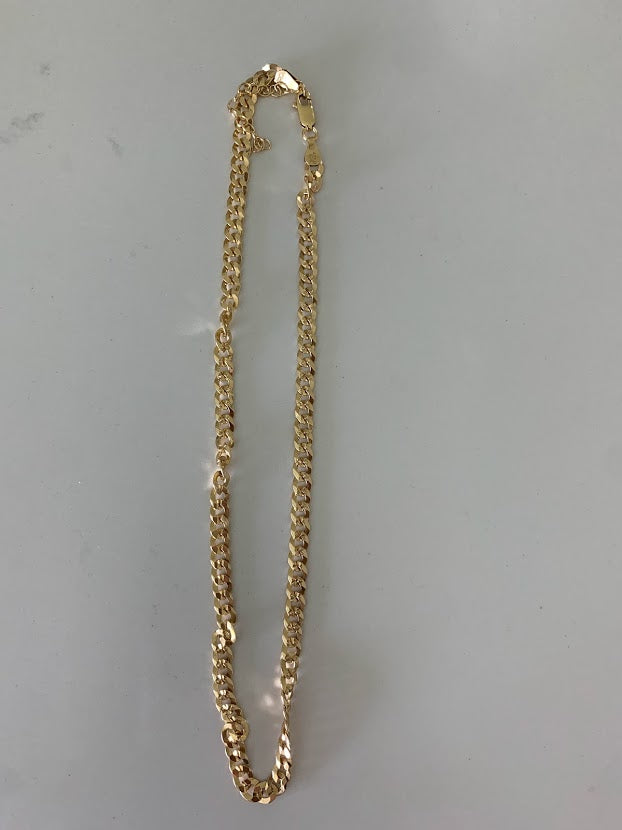 Cuban Curb Link Necklace in Sterling Silver