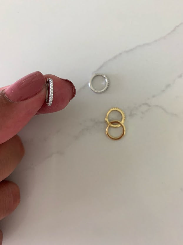 11MM Huggie Hoop Earrings, Pave Dainty Hoop Earrings, Huggie Earrings, Hoop Earrings, Everyday Earrings, Dainty Earrings, CZ Huggies, Hoops