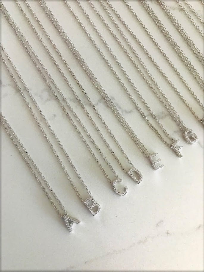 Top Seller: Pave Initial Necklace | Initial Necklace | Letter Chain