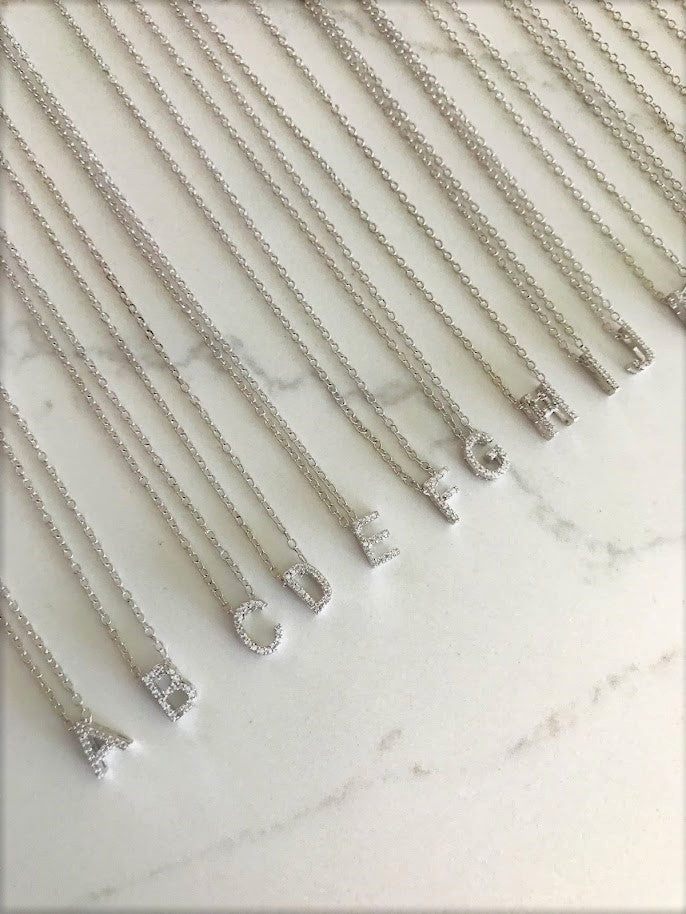 Top Seller: Pave Initial Necklace | Initial Necklace | Letter Chain