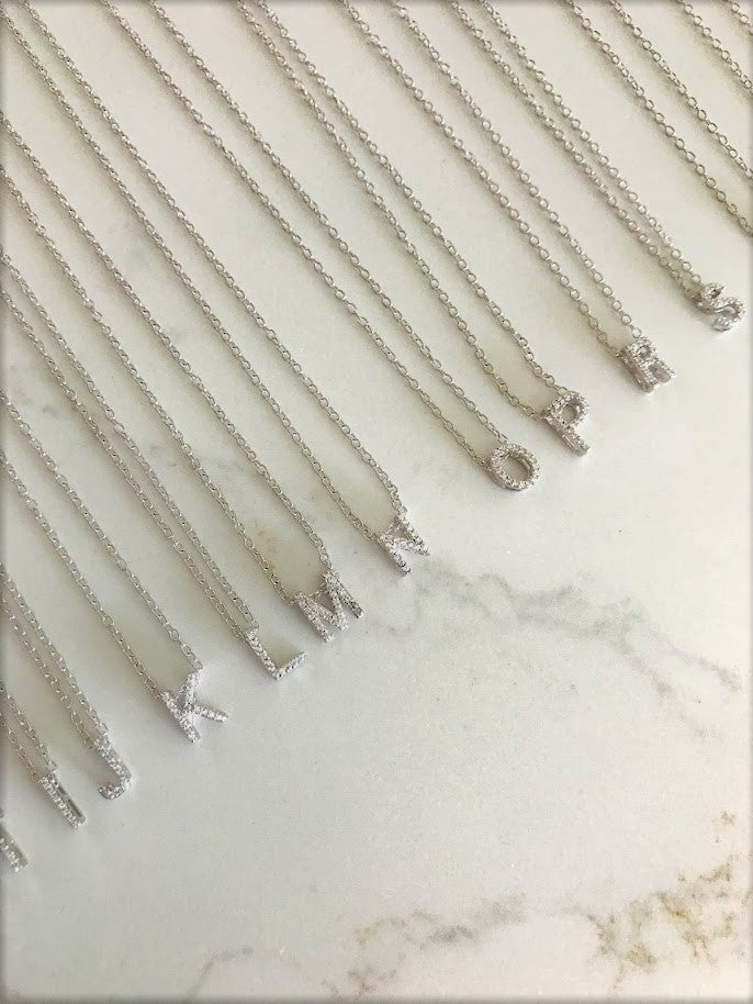 Top Seller: Pave Initial Necklace | Initial Necklace | Letter Chain
