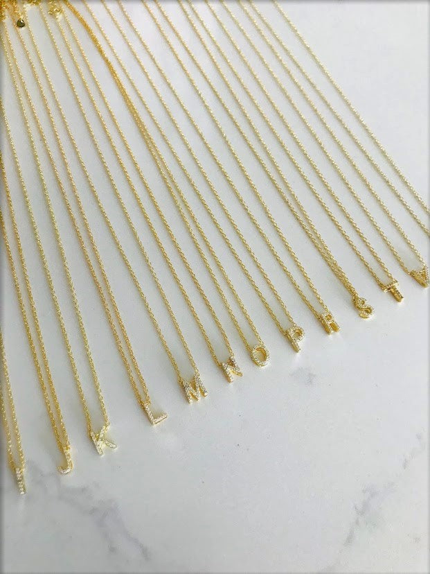 Top Seller: Pave Initial Necklace | Initial Necklace | Letter Chain