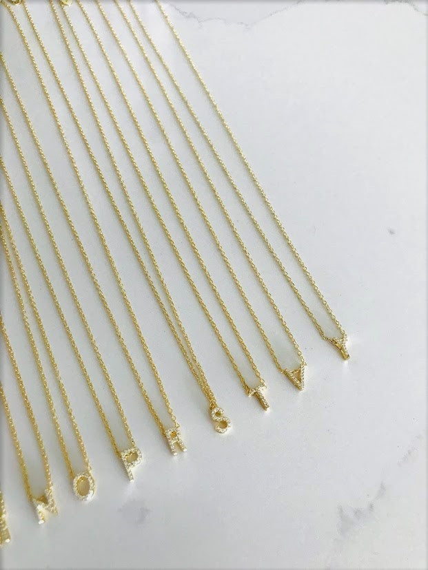 Top Seller: Pave Initial Necklace | Initial Necklace | Letter Chain