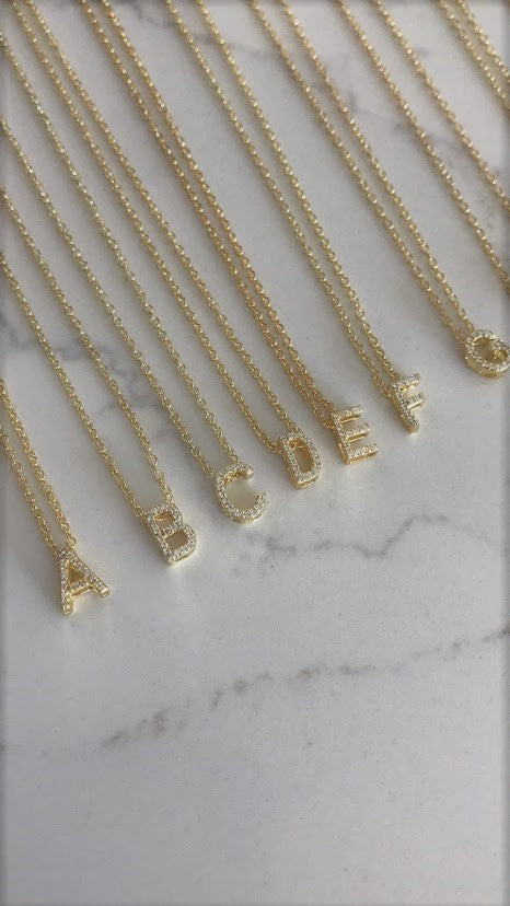Top Seller: Pave Initial Necklace | Initial Necklace | Letter Chain