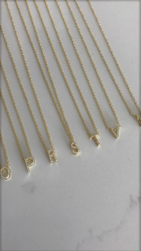 Top Seller: Pave Initial Necklace | Initial Necklace | Letter Chain