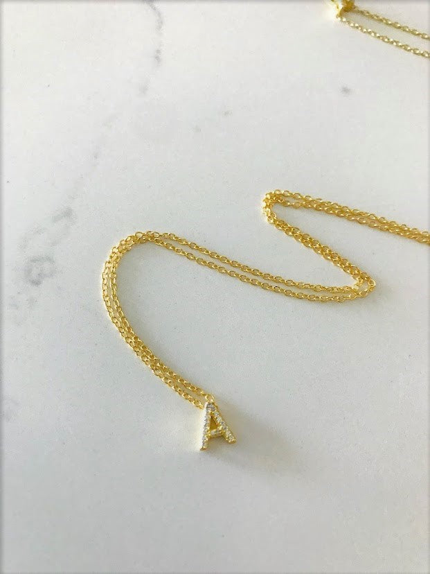 Top Seller: Pave Initial Necklace | Initial Necklace | Letter Chain