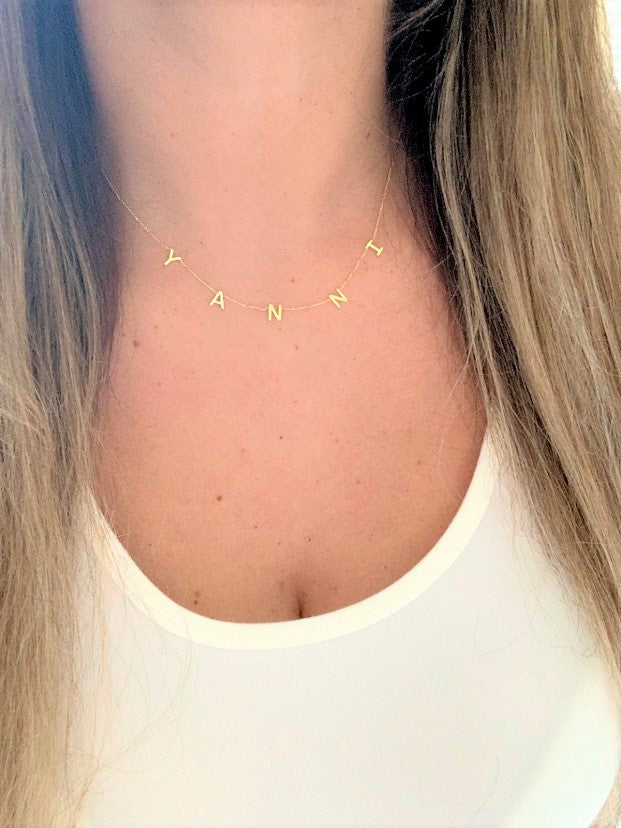 14K Gold Personalized Name Necklace