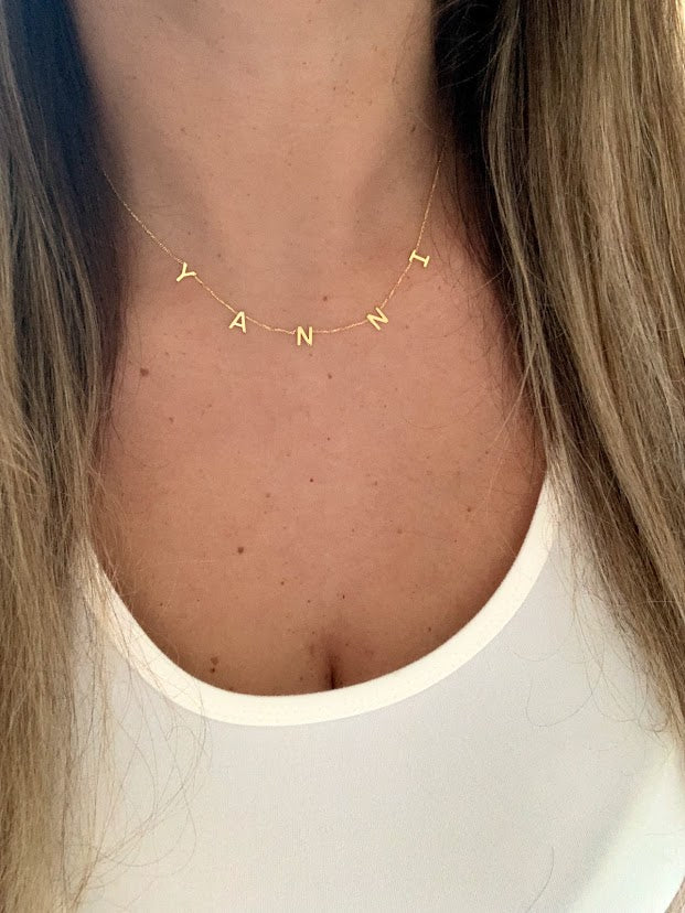 14K Gold Personalized Name Necklace