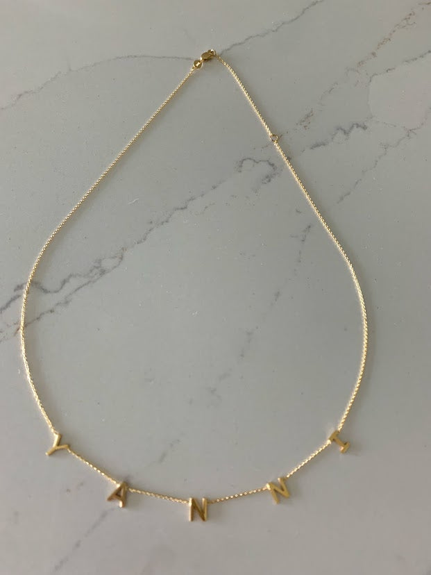 14K Gold Personalized Name Necklace