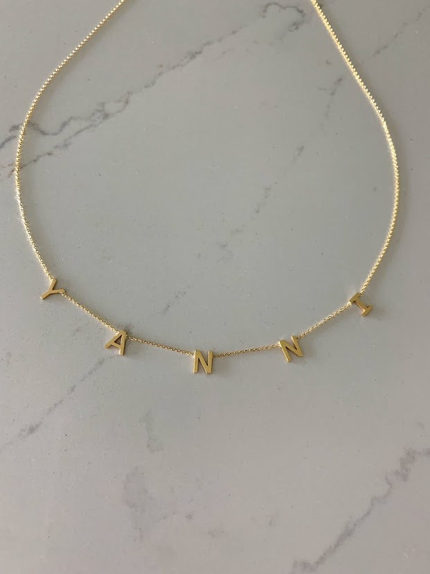 14K Gold Personalized Name Necklace