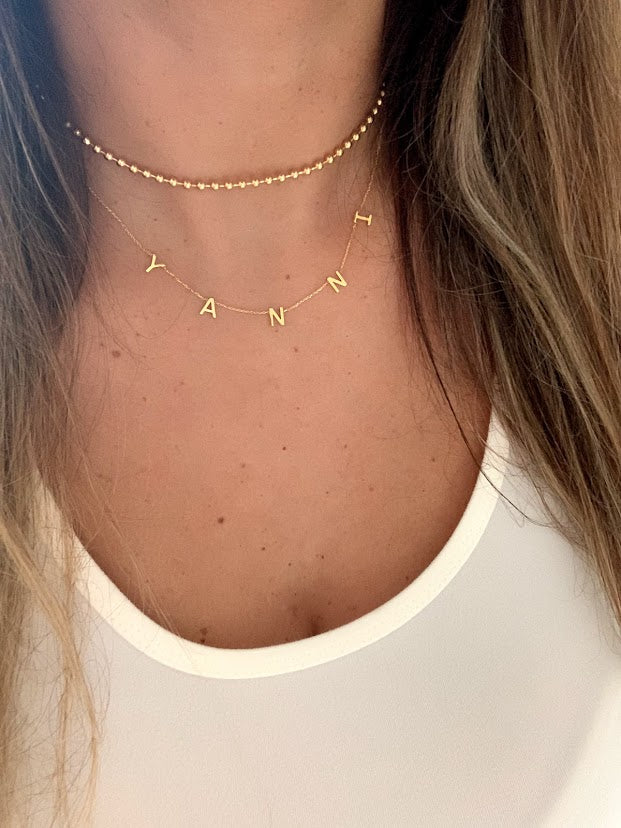 3MM Beaded Gold-filled Necklace