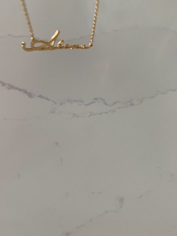 Personalized Name Necklace in Sterling Silver or Gold Vermeil