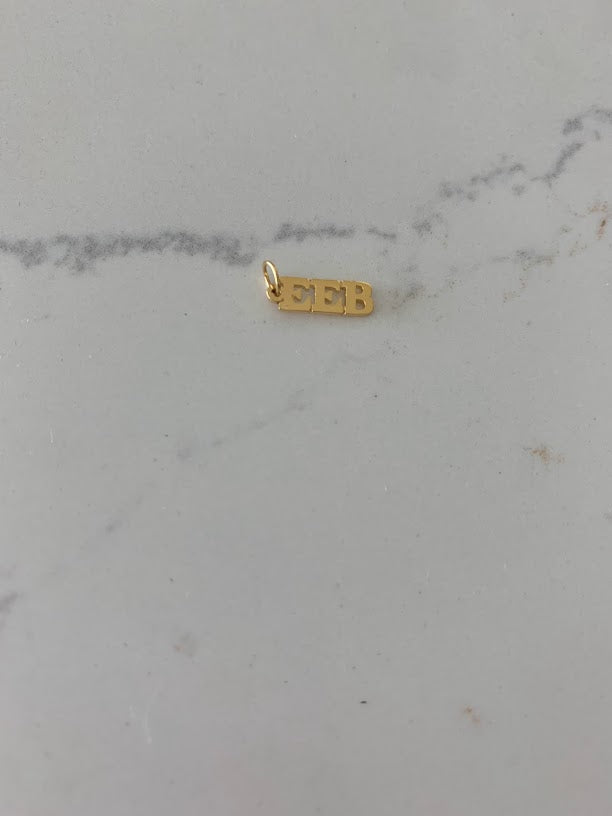4MM 14K Solid Gold Name| Word Pendant | Personalized Pendant | Personalized Name Charm