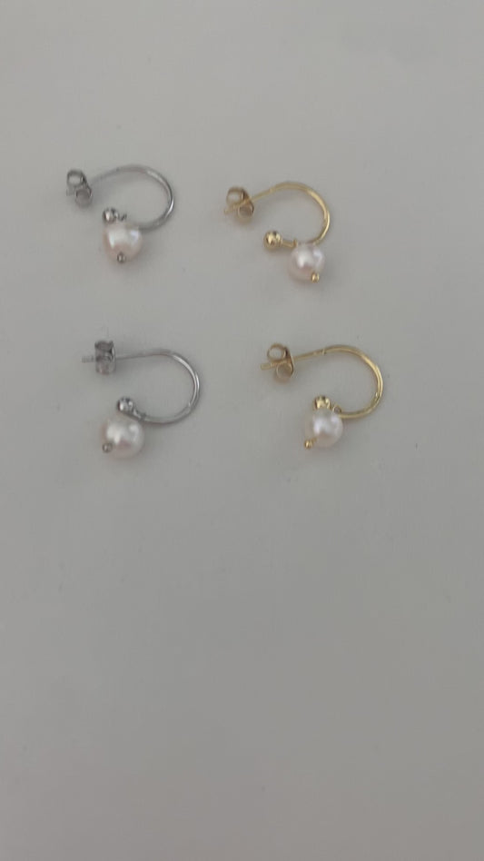 Pearl Drop Earrings - Pearl Earrings, Bridesmaid Gold and Silver Gold, Real Pearl Earrings, Wedding Earrings, Gift for Woman