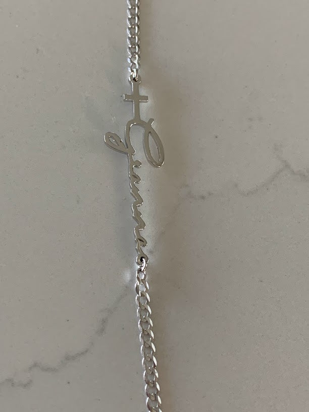 14K Gold Personalized First Holy Communion Bracelet, Personalized Name Bracelet, Holy Communion Jewelry, Goddaughter Confirmation Gift