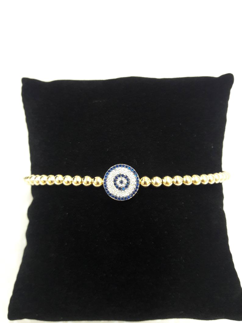 Evil Eye Bracelet in Sterling Silver