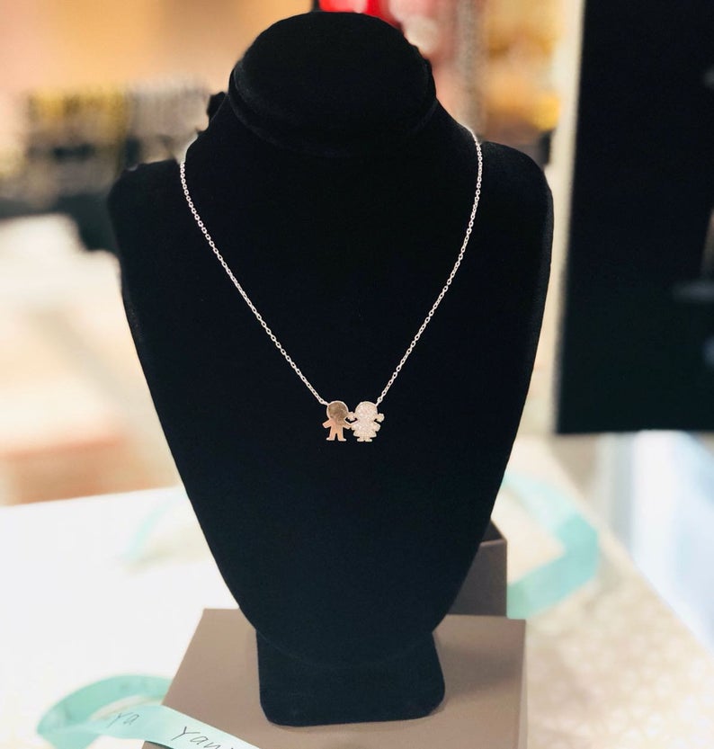 Boy & Girl Necklace for mom