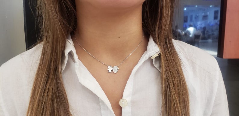 Boy & Girl Necklace for mom