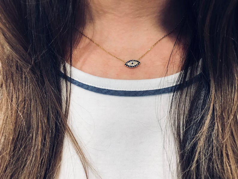 Guardian Eye Necklace in Sterling Silver