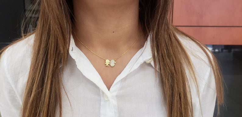 Boy & Girl Necklace for mom