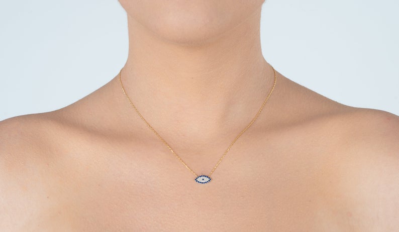 Guardian Eye Necklace in Sterling Silver