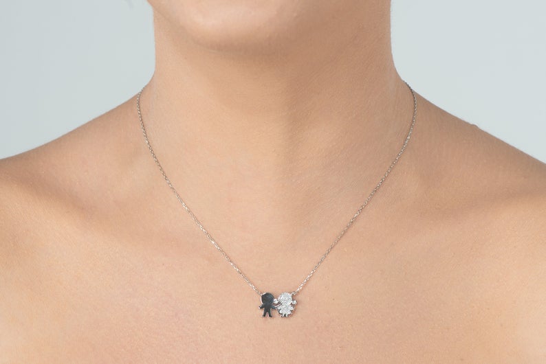 Boy & Girl Necklace for mom