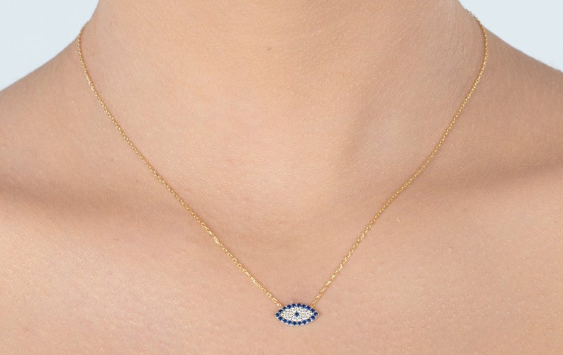 Guardian Eye Necklace in Sterling Silver