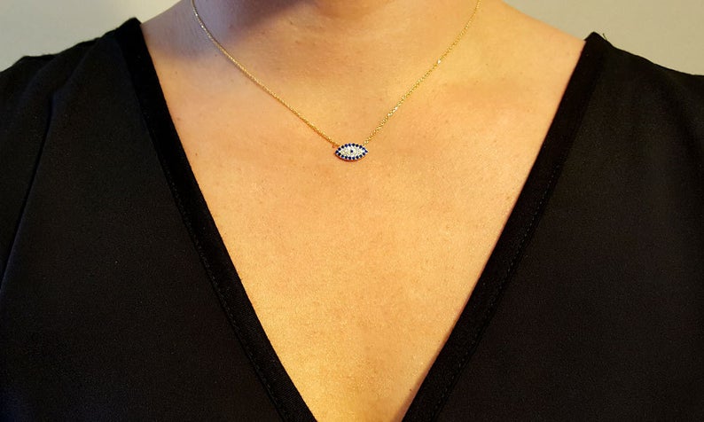 Guardian Eye Necklace in Sterling Silver