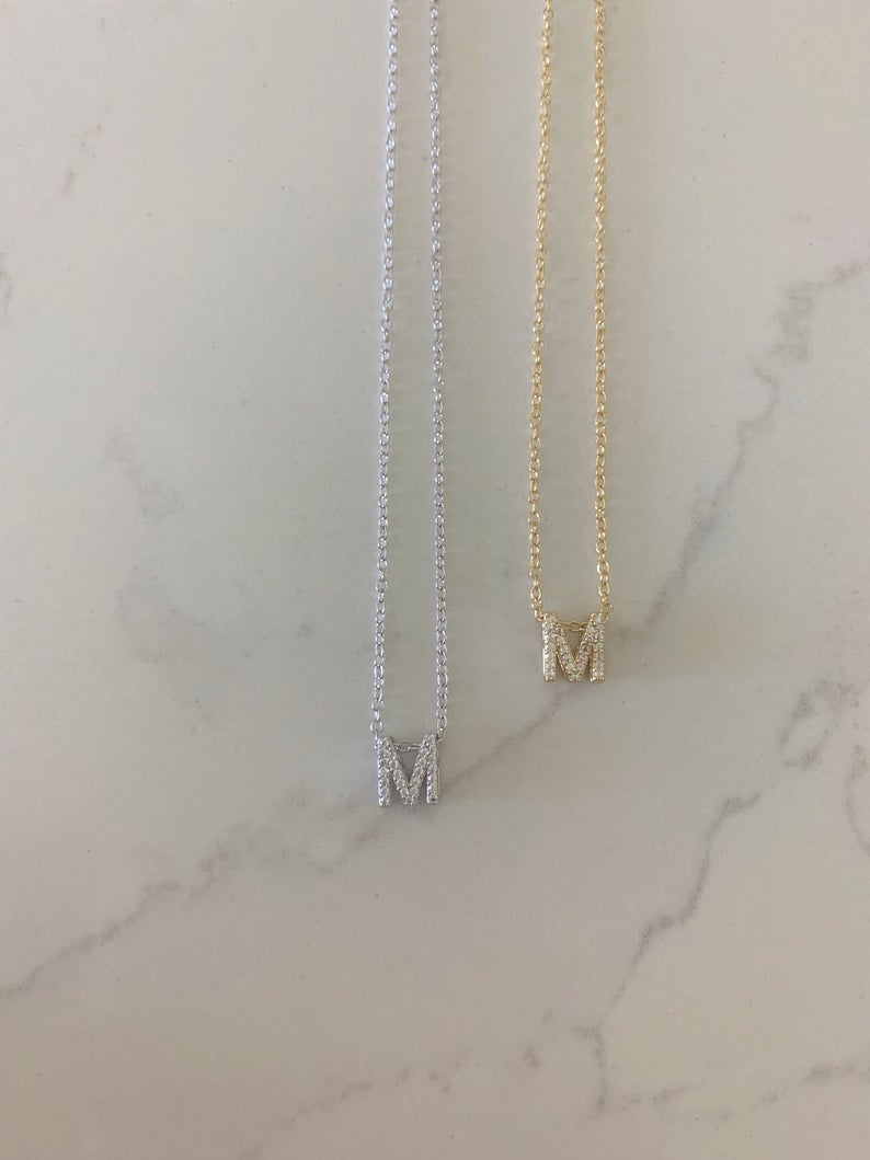 Top Seller: Pave Initial Necklace | Initial Necklace | Letter Chain