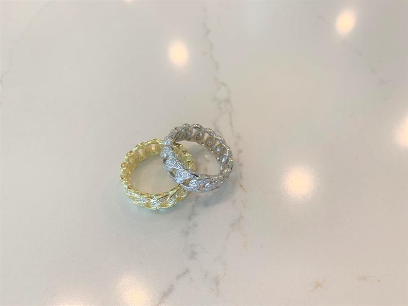 Sterling Silver Cuban Link Ring