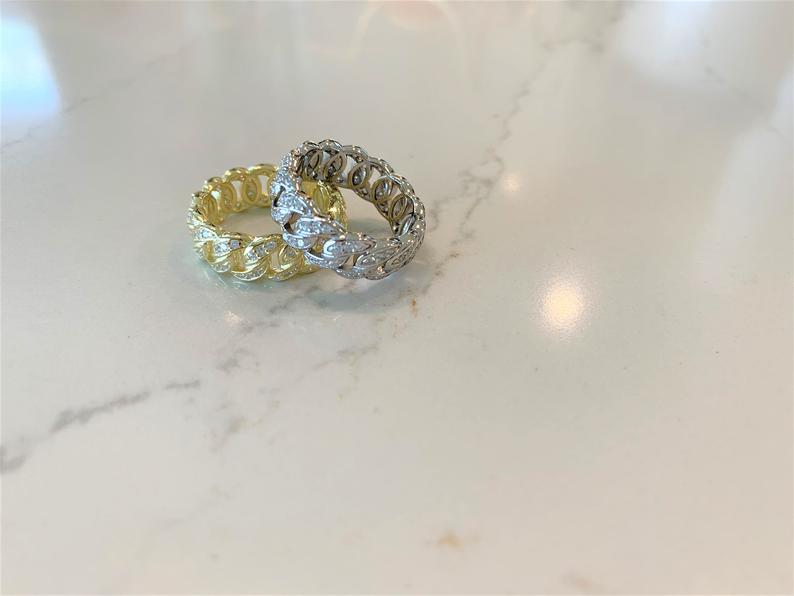 Sterling Silver Cuban Link Ring