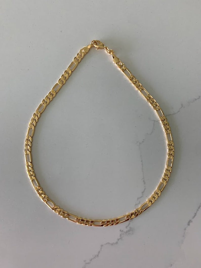 6MM Figaro Chain Necklace | Gold-filled