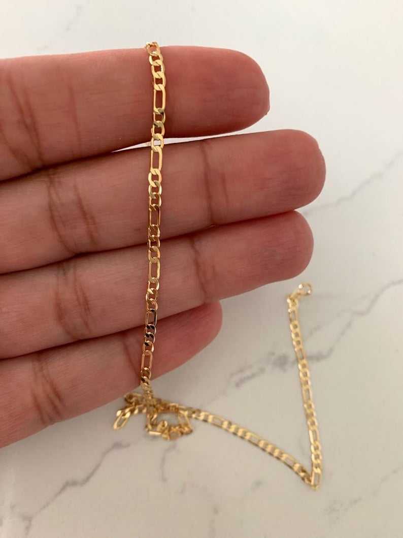 2MM Dainty Figaro Necklace in Gold-filled | Best Seller
