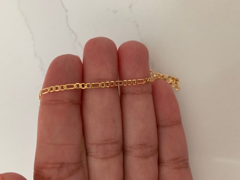 Dainty Bracelet 2MM Flat Figaro Bracelet