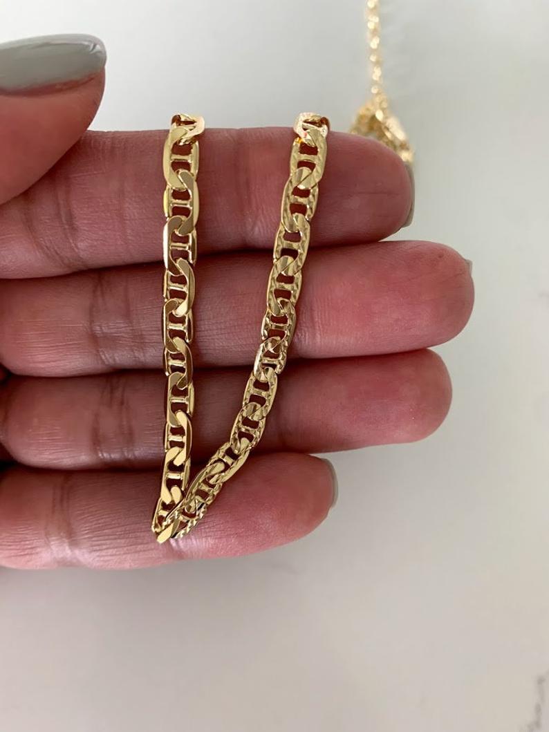Gold Vermeil Reversible Mariner Chain