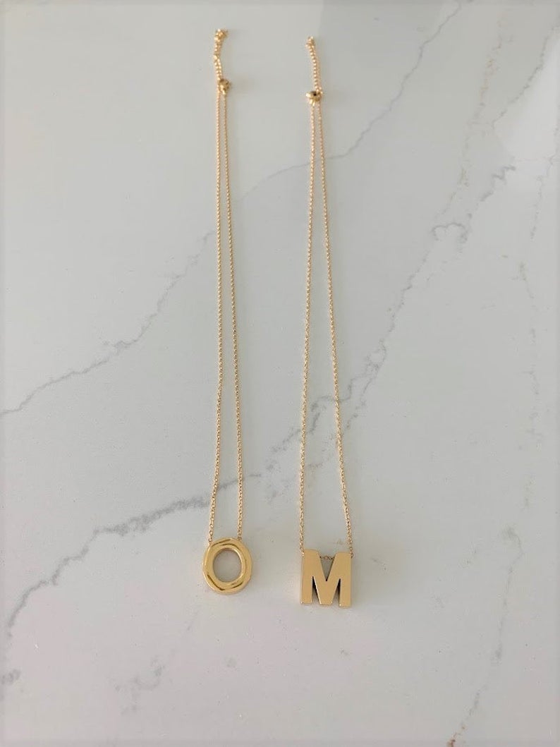 Medium Sized BOLD Initial Necklace | Bold Letter Necklace | Initial Necklace | Alphabet Necklace | Stainless Steel | Stainless Steel Initial