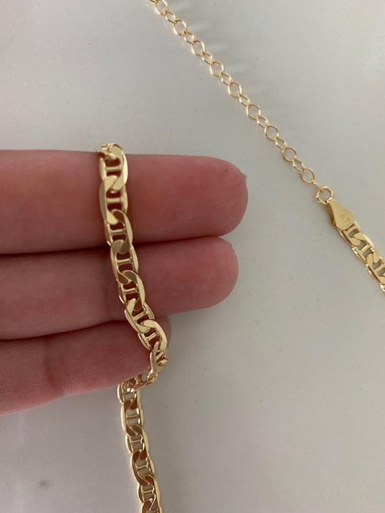Gold Vermeil Reversible Mariner Chain