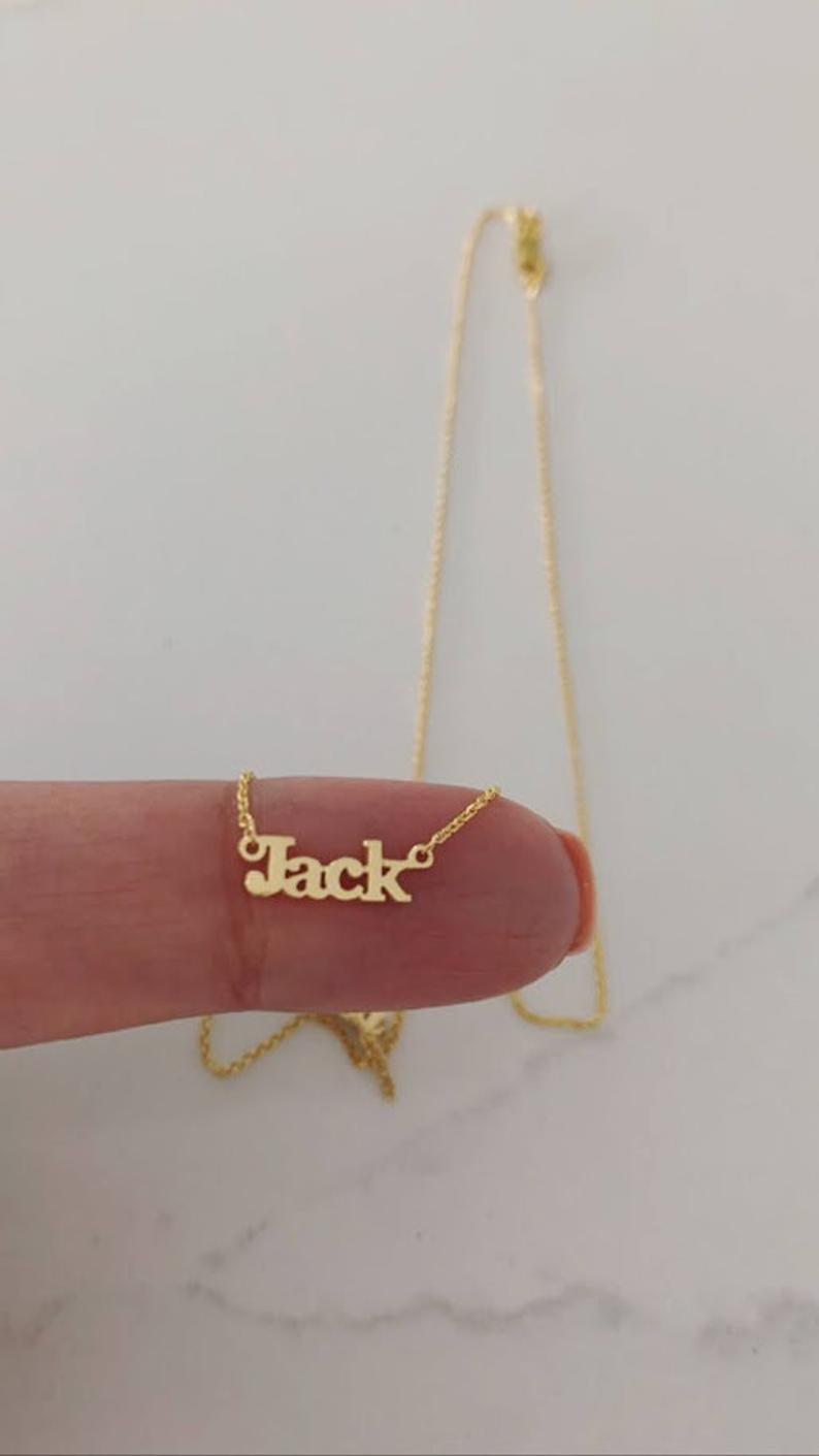 14K Solid Gold Personalized Name Necklace
