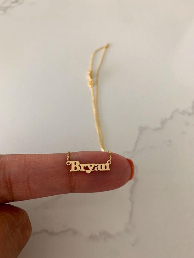 14K Solid Gold Personalized Name Necklace