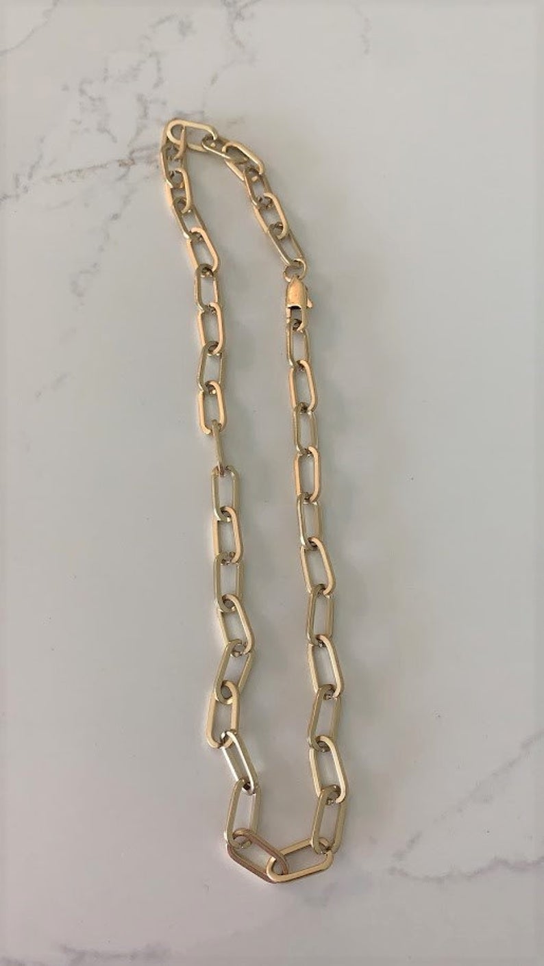 Matte Finish Layering Paperclip Necklace