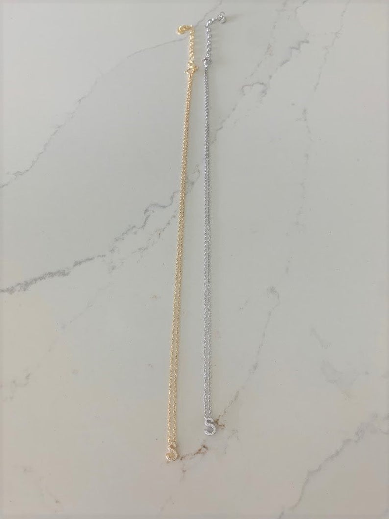 Top Seller: Pave Initial Necklace | Initial Necklace | Letter Chain