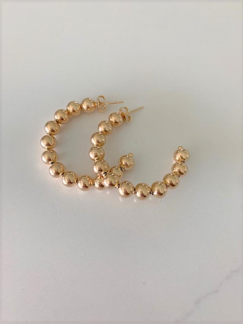 5MM Bead Hoop Earrings