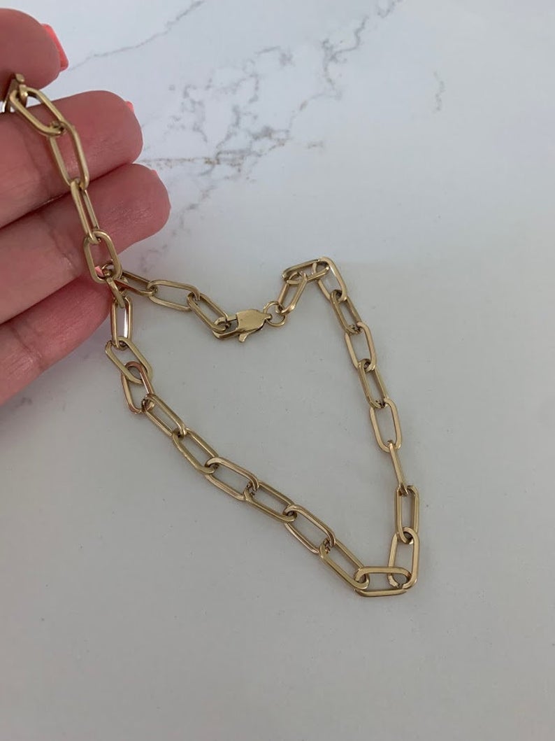 Matte Finish Layering Paperclip Necklace