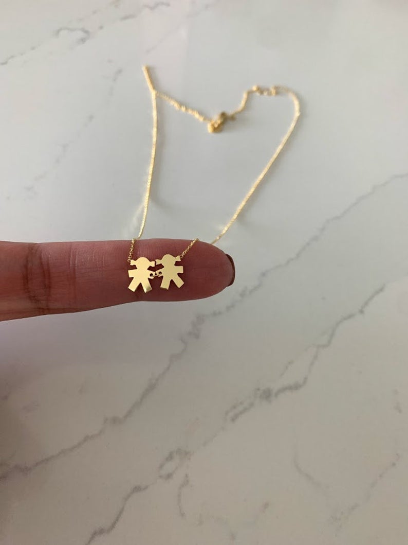 14K Solid Gold Mother's Necklace