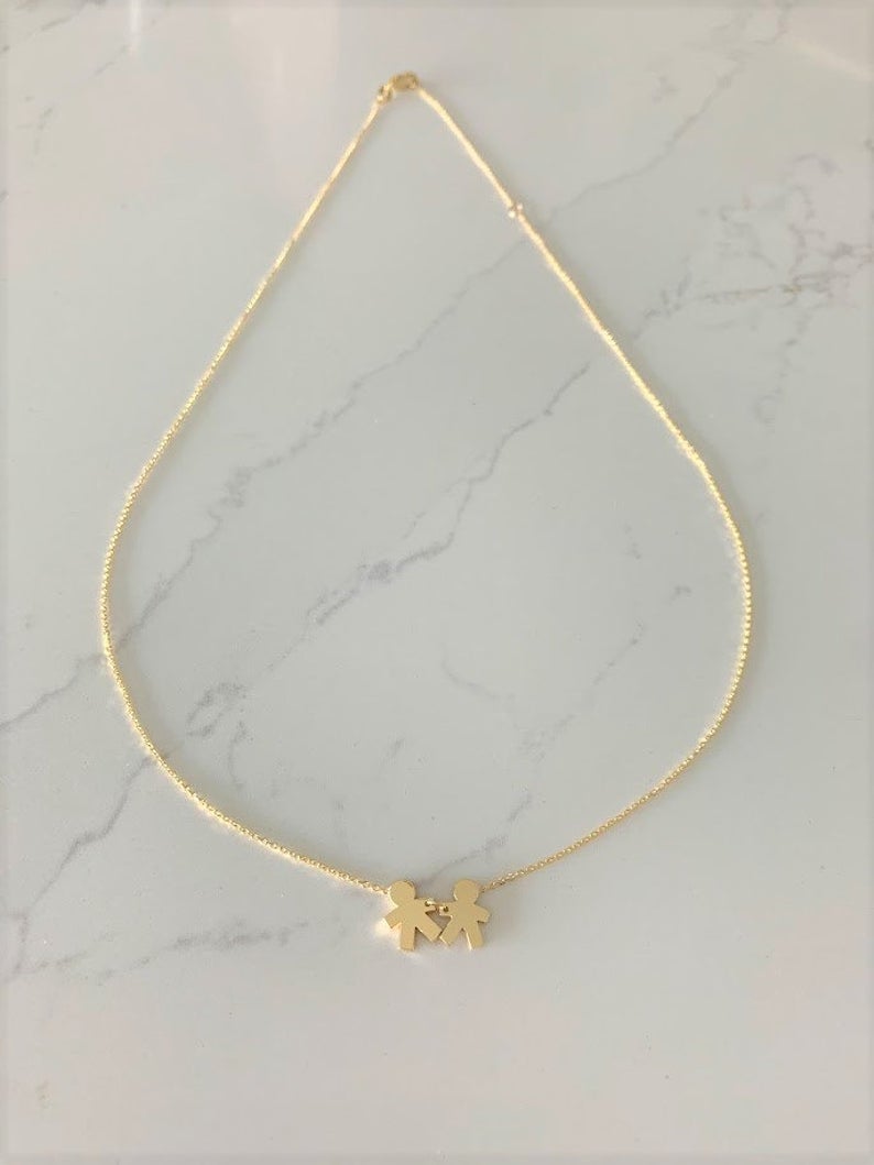 14K Solid Gold Mother's Necklace