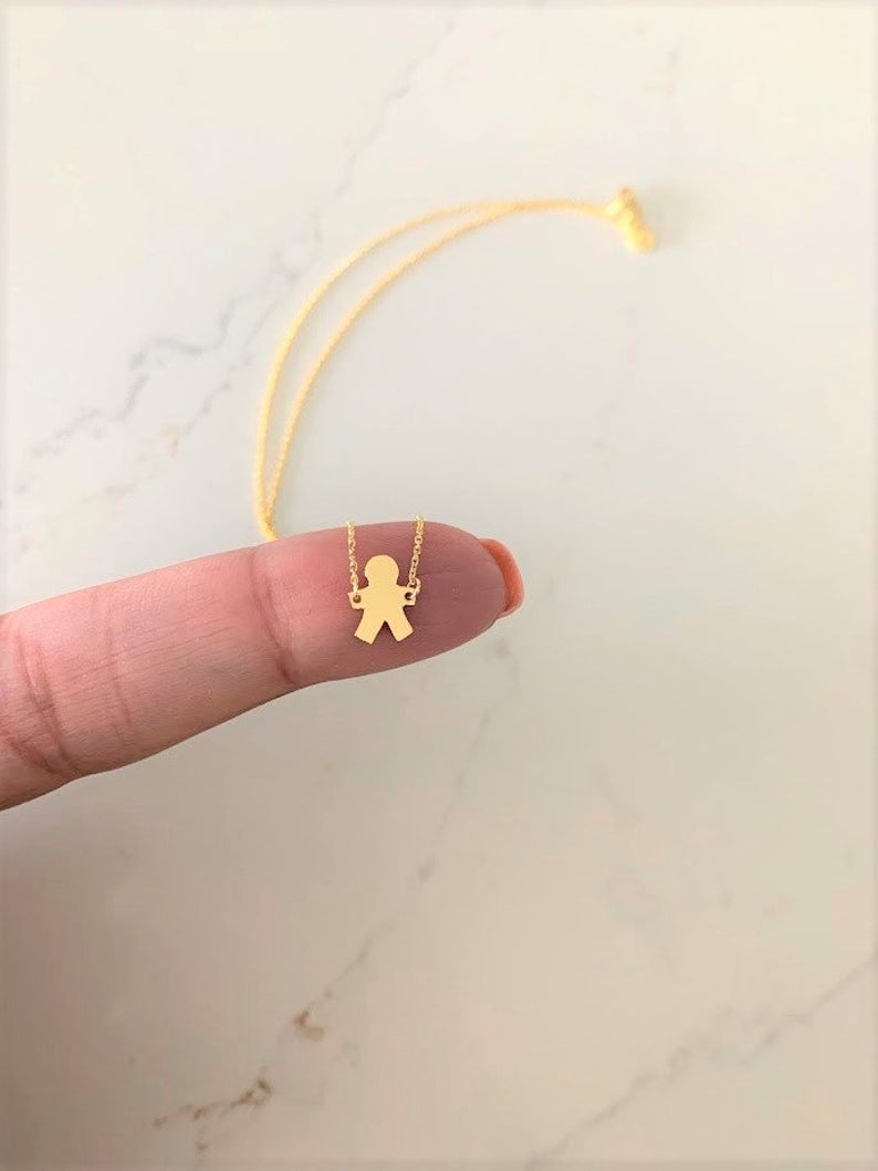 14K Solid Gold Mother's Necklace