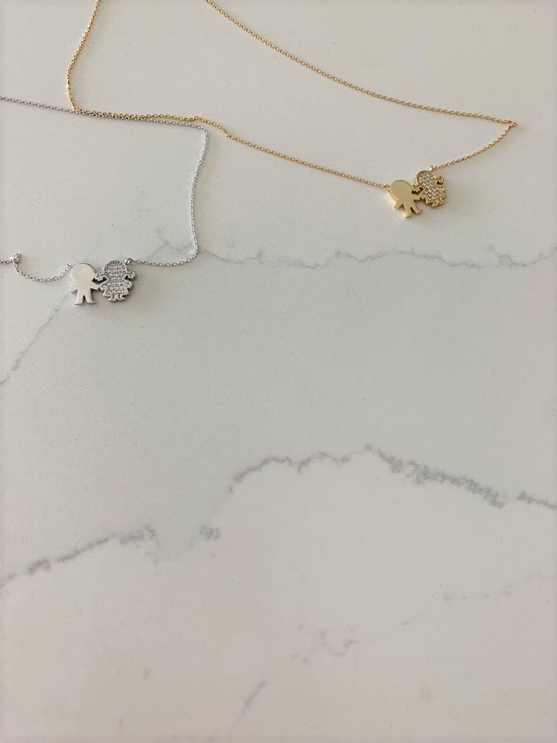Boy & Girl Necklace for mom