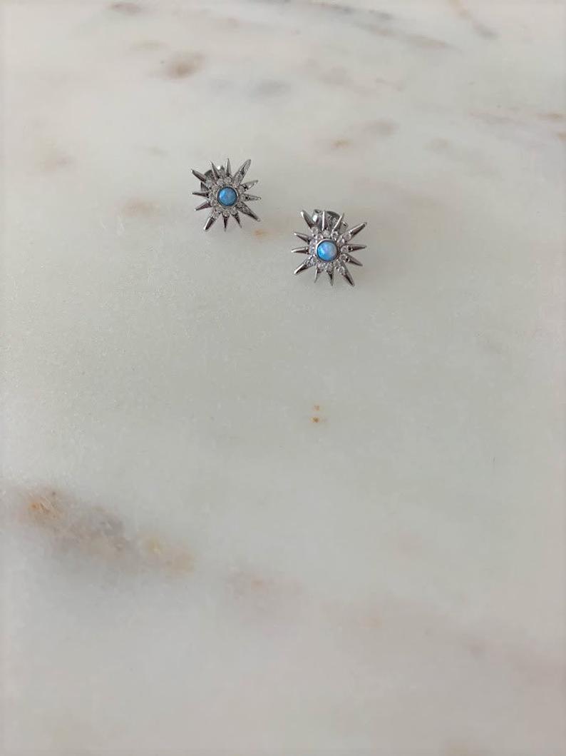 Sun Earrings in Gold Vermeil and Sterling Silver