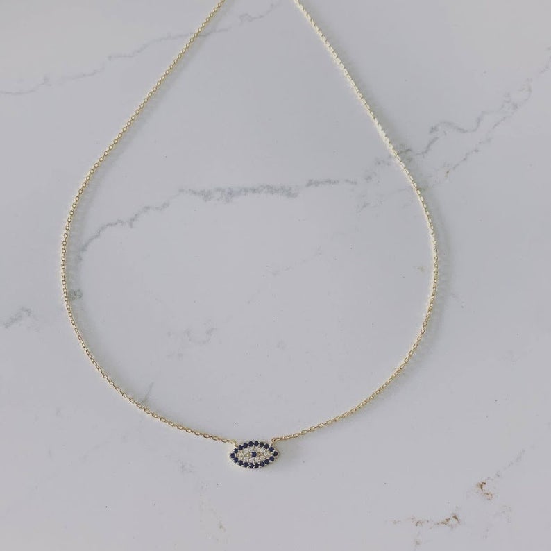 Guardian Eye Necklace in Sterling Silver