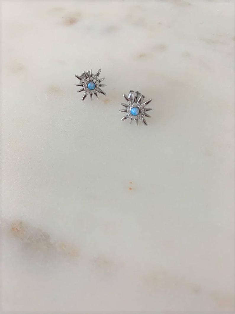 Sun Earrings in Gold Vermeil and Sterling Silver